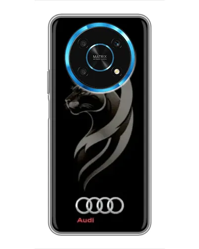 Чехол для Huawei Honor Magic 5 Lite 5G с картинкой «Графика — пантера и Audi»