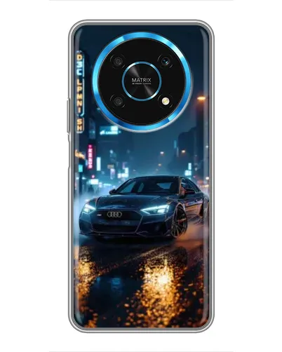 Чехол для Huawei Honor Magic 5 Lite 5G с картинкой «Ночной город и Audi»
