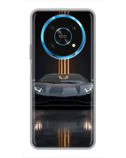 Чехол для Huawei Honor Magic 5 Lite 5G с картинкой «Lamborghini золотые линии»