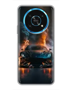 Чехол для Huawei Honor Magic 5 Lite 5G с картинкой «Lamborghini дымная эстетика»