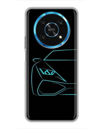 Чехол для Huawei Honor Magic 5 Lite 5G с картинкой «Голубой силуэт Lamborghini» Чехол для Huawei Honor Magic 5 Lite 5G с картинкой «Голубой силуэт Lamborghini»