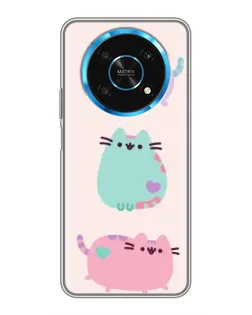 Чехол для Huawei Honor Magic 5 Lite 5G с картинкой «Pusheen трио»
