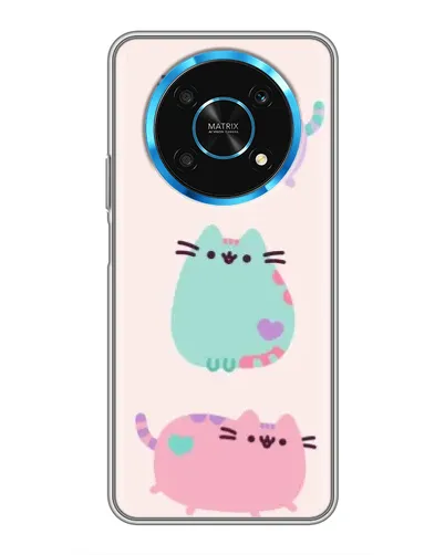 Чехол для Huawei Honor Magic 5 Lite 5G с картинкой «Pusheen трио»