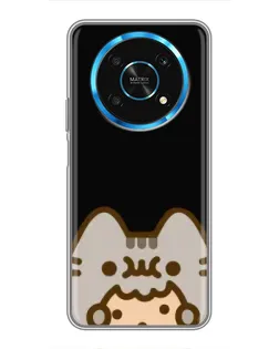 Чехол для Huawei Honor Magic 5 Lite 5G с картинкой «Пушин на черном»