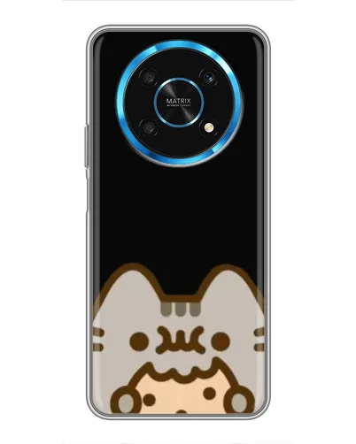 Чехол для Huawei Honor Magic 5 Lite 5G с картинкой «Пушин на черном»