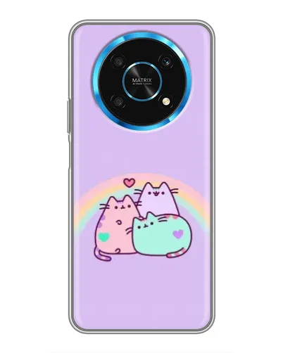 Чехол для Huawei Honor Magic 5 Lite 5G с картинкой «Радужные Пушины»