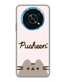 Чехол для Huawei Honor Magic 5 Lite 5G с картинкой «Pusheen логотип»