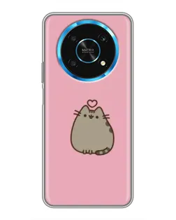 Чехол для Huawei Honor Magic 5 Lite 5G с картинкой «Pusheen сердце»