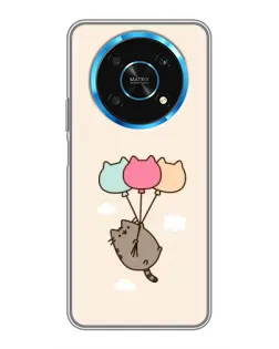 Чехол для Huawei Honor Magic 5 Lite 5G с картинкой «Пушин на шариках»