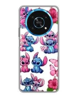 Чехол для Huawei Honor Magic 5 Lite 5G с картинкой «Стикеры Stitch и Angel»