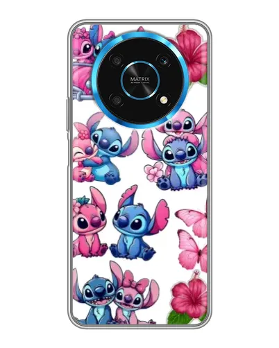 Чехол для Huawei Honor Magic 5 Lite 5G с картинкой «Стикеры Stitch и Angel»