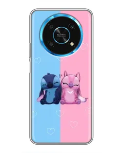 Чехол для Huawei Honor Magic 5 Lite 5G с картинкой «Stitch и Angel Love»