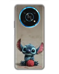 Чехол для Huawei Honor Magic 5 Lite 5G с картинкой «Стич на коричневом фоне»
