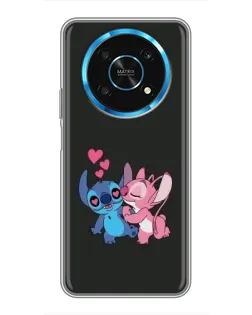 Чехол для Huawei Honor Magic 5 Lite 5G с картинкой «Анжел целует Стича»
