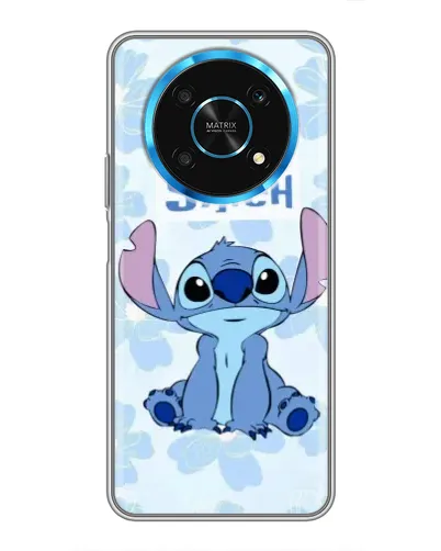 Чехол для Huawei Honor Magic 5 Lite 5G с картинкой «Stitch среди цветов»