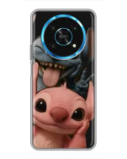 Чехол для Huawei Honor Magic 5 Lite 5G с картинкой «Стич и Ангел»