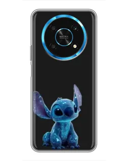 Чехол для Huawei Honor Magic 5 Lite 5G с картинкой «Стич на черном»
