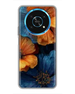 Чехол для Huawei Honor Magic 5 Lite 5G с картинкой «Яркая сине-оранжевая флора» Чехол для Huawei Honor Magic 5 Lite 5G с картинкой «Яркая сине-оранжевая флора»