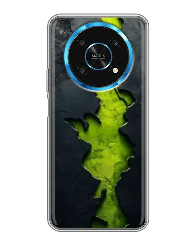 Чехол для Huawei Honor Magic 5 Lite 5G с картинкой «Салатовый разлом скалы»