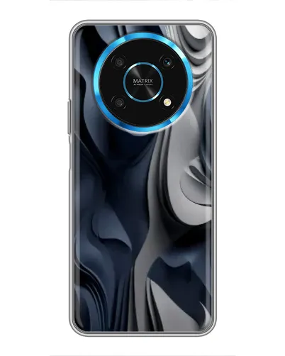 Чехол для Huawei Honor Magic 5 Lite 5G с картинкой «Объемные синие складки»