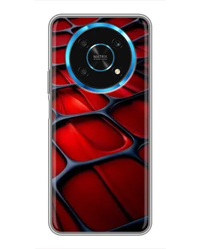 Чехол для Huawei Honor Magic 5 Lite 5G с картинкой «Красная глянцевая сетка»