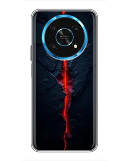 Чехол для Huawei Honor Magic 5 Lite 5G с картинкой «Kрасная лавовая трещина»