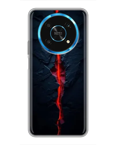 Чехол для Huawei Honor Magic 5 Lite 5G с картинкой «Kрасная лавовая трещина»