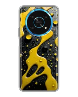 Чехол для Huawei Honor Magic 5 Lite 5G с картинкой «Жидкое желтое золото»