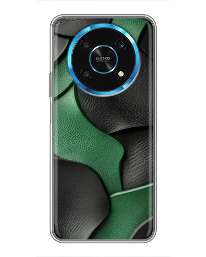 Чехол для Huawei Honor Magic 5 Lite 5G с картинкой «Зеленые кожаные волны»