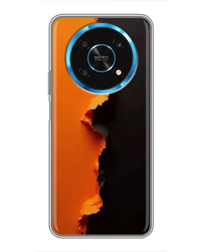 Чехол для Huawei Honor Magic 5 Lite 5G с картинкой «Оранжевый разлом»