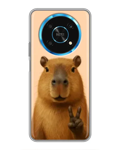 Чехол для Huawei Honor Magic 5 Lite 5G с картинкой «Капибара виктория»