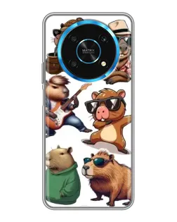 Чехол для Huawei Honor Magic 5 Lite 5G с картинкой «Крутые капибары музыканты» Чехол для Huawei Honor Magic 5 Lite 5G с картинкой «Крутые капибары музыканты»