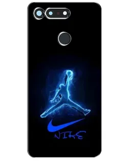 Чехол для Huawei Honor View 20 / V20 с картинкой «Jordan Neon Blue»
