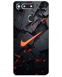 Чехол для Huawei Honor View 20 / V20 с картинкой «Nike — эффект разломов»