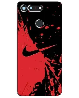 Чехол для Huawei Honor View 20 / V20 с картинкой «Красные брызги Nike»