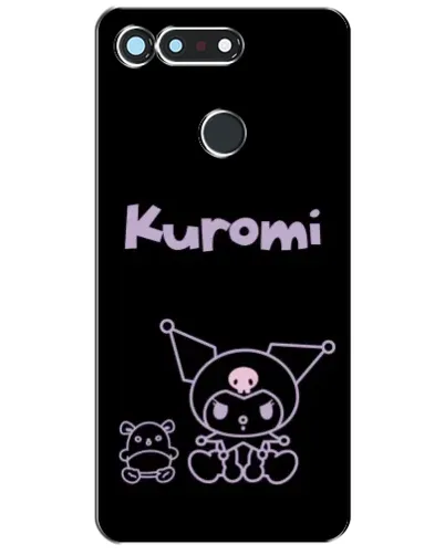 Чехол для Huawei Honor View 20 / V20 с картинкой «Kuromi — черный минимализм»