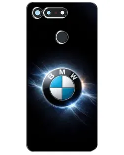 Чехол для Huawei Honor View 20 / V20 с картинкой «BMW — неоновое сияние»