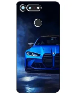Чехол для Huawei Honor View 20 / V20 с картинкой «Голубая BMW M4»