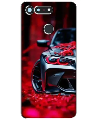Чехол для Huawei Honor View 20 / V20 с картинкой «Спортивная BMW и цветы»