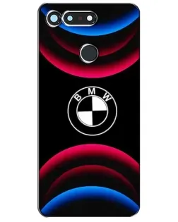 Чехол для Huawei Honor View 20 / V20 с картинкой «Логотип BMW и неоновые дуги»