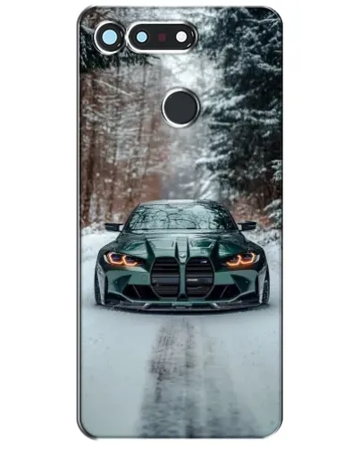 Чехол для Huawei Honor View 20 / V20 с картинкой «BMW в зимнем лесу»