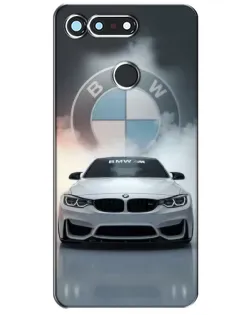 Чехол для Huawei Honor View 20 / V20 с картинкой «BMW в белом дыму»