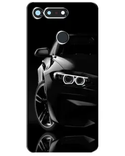 Чехол для Huawei Honor View 20 / V20 с картинкой «Черная BMW — профиль»