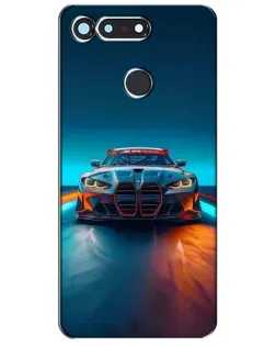 Чехол для Huawei Honor View 20 / V20 с картинкой «BMW — огни неона»