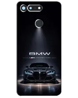 Чехол для Huawei Honor View 20 / V20 с картинкой «BMW сквозь ночной город»
