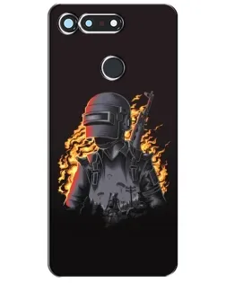 Чохол для Huawei Honor View 20 / V20 з картинкою «PUBG — вогняний силует»