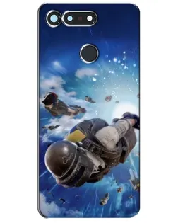 Чохол для Huawei Honor View 20 / V20 з картинкою «Десант PUBG — стрибок»