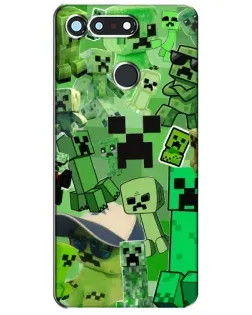 Чохол для Huawei Honor View 20 / V20 з картинкою «Кріпери Minecraft»