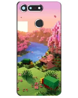 Чохол для Huawei Honor View 20 / V20 з картинкою «Рожеве дерево Minecraft»