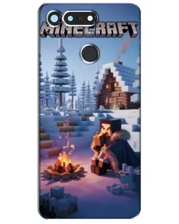 Чохол для Huawei Honor View 20 / V20 з картинкою «Зимовий Minecraft»